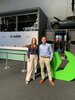 Pia Zscherlich und Christof Simon bei der Hauptversammlung von Vossloh. 