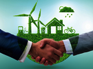 Hand drauf: Erneuerbare Energien sind gut fürs Klima